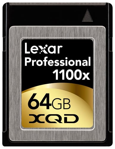 Cartes Lexar Professional 1100x XQD 32 Go et 64 Go - Lecteur Lexar XQD
