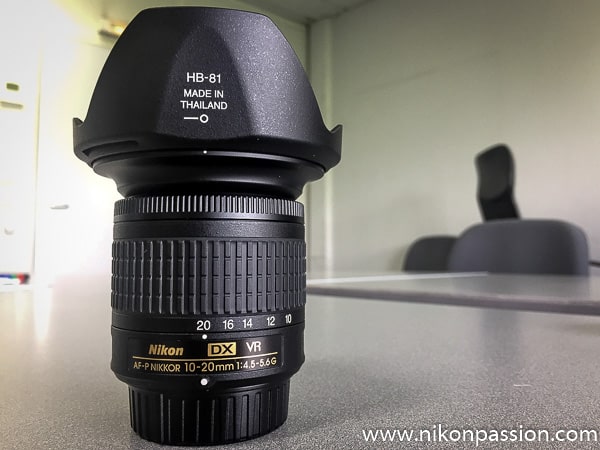 Nikon AF-P DX 10-20mm f/4.5-5.6G VRレンズ
