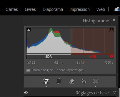 Lightroom Classic : compatibilité HDR sur moniteur secondaire