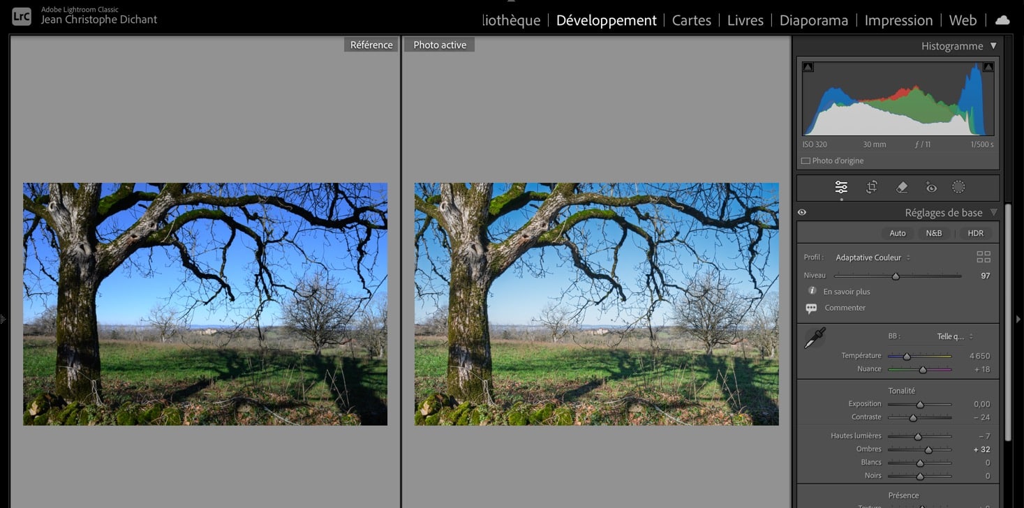 Lightroom 2025 profils adaptatifs